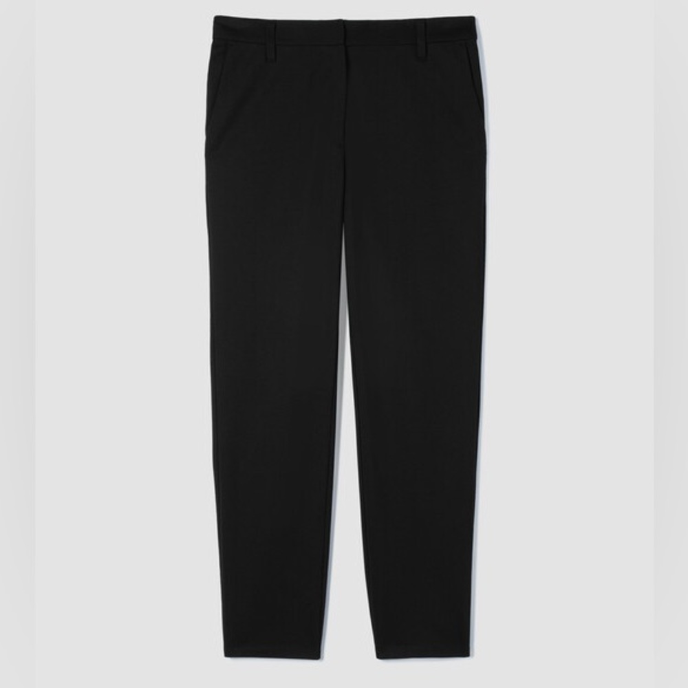 Eileen Fisher Casual black dress straight leg elastic pants L